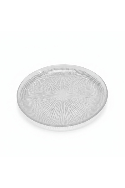 NORITAZEH Ribbed Glass Dessert Plate 19 cm