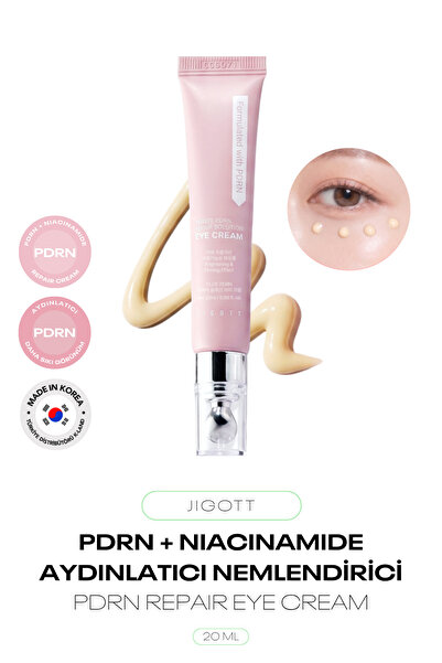 Jigott Brightening Anti-Wrinkle Eye Cream Containing Pdrn and Niacinamide Pdr...