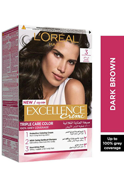 L'Oreal Paris Excellence Creme Permanent 3.0 Dark Brown