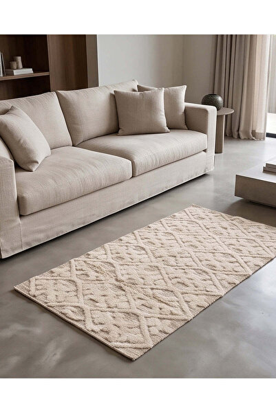 REDTAG Beige Damask Floor Runner 150x80cm
