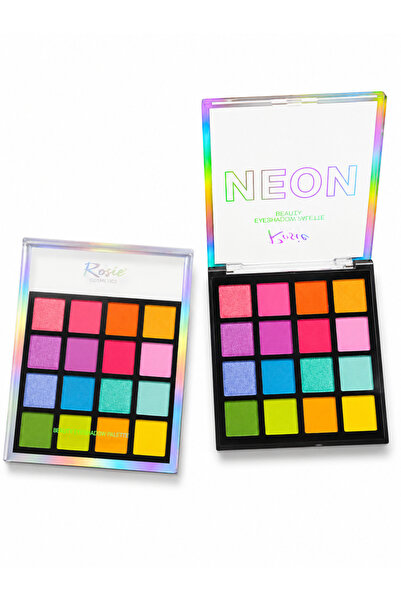 Neon 16-Color Eyeshadow Palette – Vibrant Colors