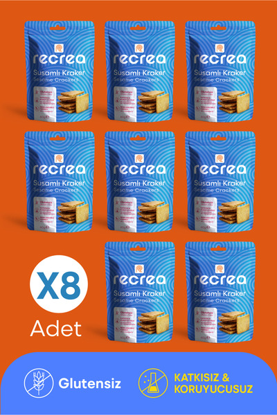 Recrea 8 Adet Susamlı Kraker