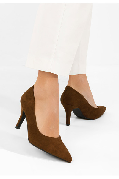 B T Shoes Καφέ Παπούτσια Λιάνια με τακούνι