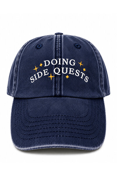 WeavedCo Doing Side Quests (in Side Quests) Written Embroidered Vintage Washe...