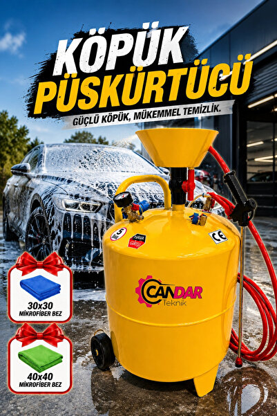 candarteknik Havalı Köpük Tankı 100 Litre Köpük Püskürtme Oto Araç Yıkama