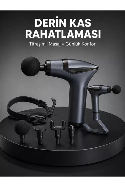 Taşınabilir 3in1 Masaj Aleti Şarjlı Titreşimli Esneme Bantlı Yeni Nesil
