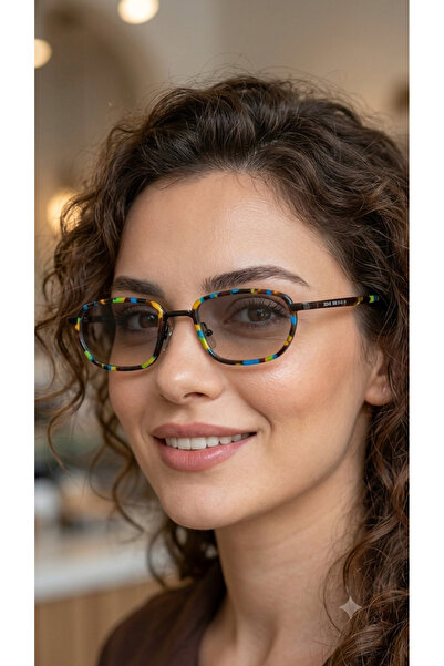 Bymiel Colorful Patterned Metal Bridge Gradient Glass Oval Sunglasses