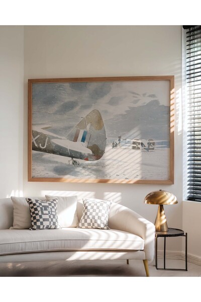Pegziz Eric Ravilious De-Icing Aircraft Painting |   Ii. World War Aviation A...