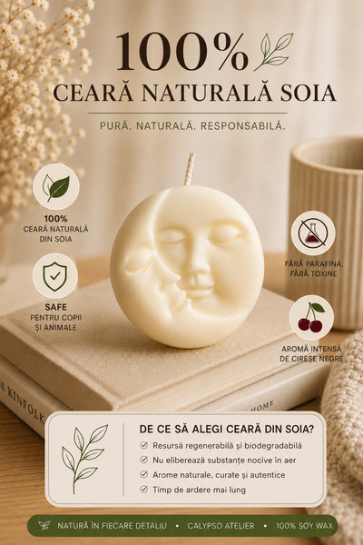 Calypso Atelier Soare & Luna | Lumanare parfumata - Aroma de Cirese negre