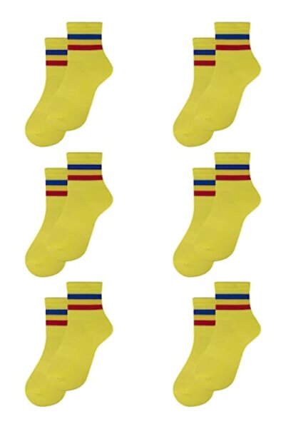 Overall Set de 6 perechi de șosete sport medii, semi-periate pe talpă, pentru...