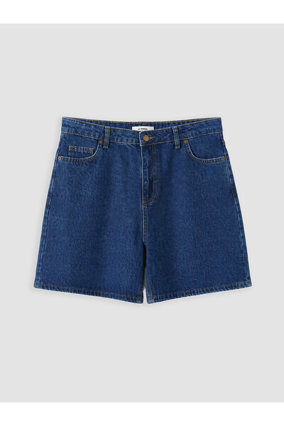LC Waikiki Trendlucky Plus Size Women's Jean Shorts with Difference