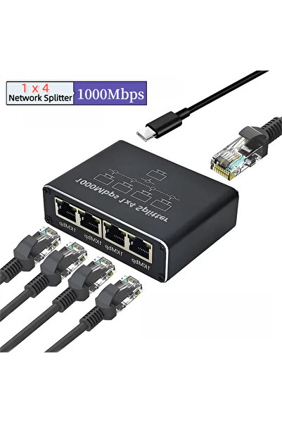 choice2 1 to 4 Splitter 1000Mbps Ethernet Splitter RJ45 Network Adapter Cable...