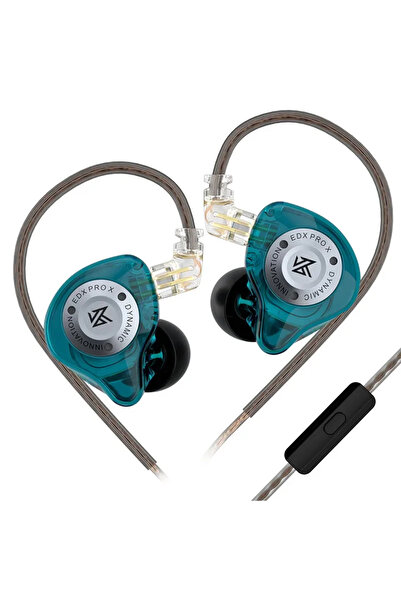 Choice6 سماعات أذن KZ EDXPRO X ديناميكية بلون سماوي، سماعات HIFI للرياضة مع خ...