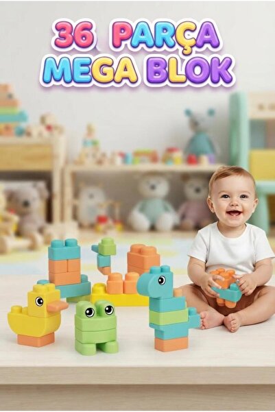 Tıfıl Toys 36 Parça Soft Maxi Mega Blok – Çocuklarınız İçin Güvenli Eğlence Y...