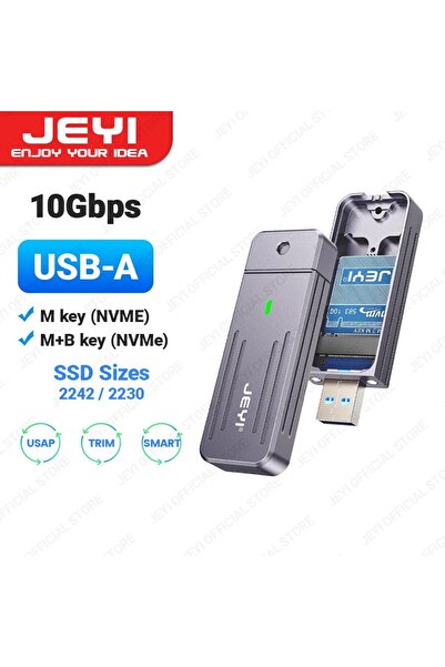 Choice JEYI 2242 Version JEYI M.2 NVMe(USB 3.2 10Gbps)Direct-attach Enclosure...