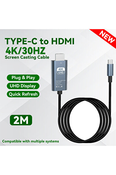 Choice1 كابل HDMI نوع C بدقة 4K 30 هرتز و4K 60 هرتز عالي الدقة، محول USB C إل...