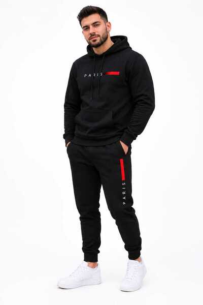 ONLY QUALİTY Unisex 100% Cotton Smoked Oversized Hooded Sweatshirt Set - Face...