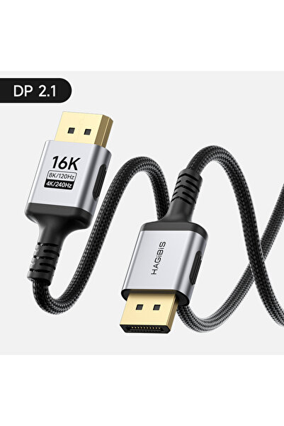 Choice1 1.5m black Hagibis 80Gbps DisplayPort Cable 2.1 VESA Certified DP2.1 ...