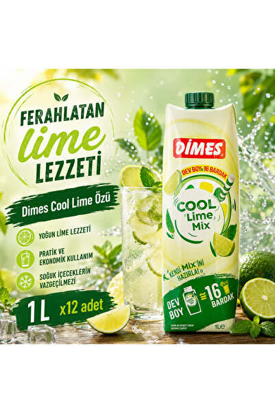 Dimes Cool Lime Özü (1 L) x12 adet