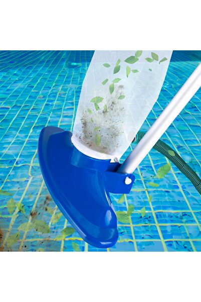 NO BRAND Kit de curățare piscină, piscine de grădină, plasă, perie, coadă lungă