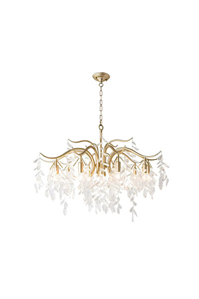 LUXXO Candelabru Madison 100cm, 11x E14, abajur sticla, 100 × 100 × 63 cm