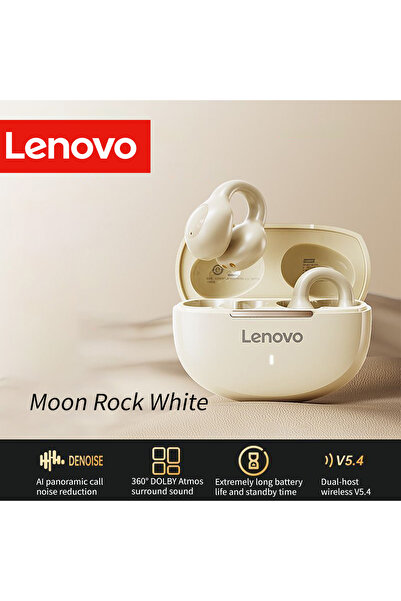 Choice Lenovo WHITE Wireless Sport Earbuds Active Noise Cancelling Clip on Co...