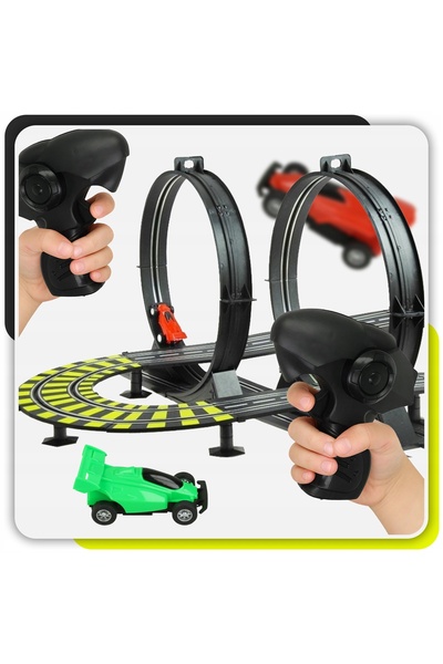 Stator PISTĂ DE CURSE AUTO PISTĂ DE CURSE pentru 2 MAȘINI TURE RAPIDE 1157 CM...