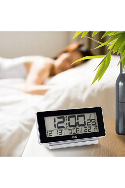 NO BRAND Ceas deșteptător electronic cu calendar și termometru Ade 12,5 X 4 X...