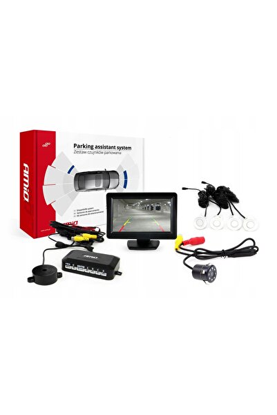 AMIO TFT01 Kit de senzori de parcare de 4.3 " cu cameră, 4 senzori, interior ...