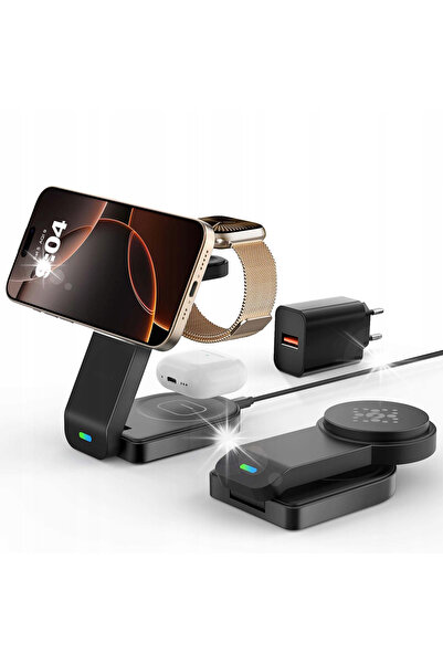 NO BRAND Încărcător magnetic Quvfhe Magsafe 3 în 1 pentru iPhone, Apple Watch...