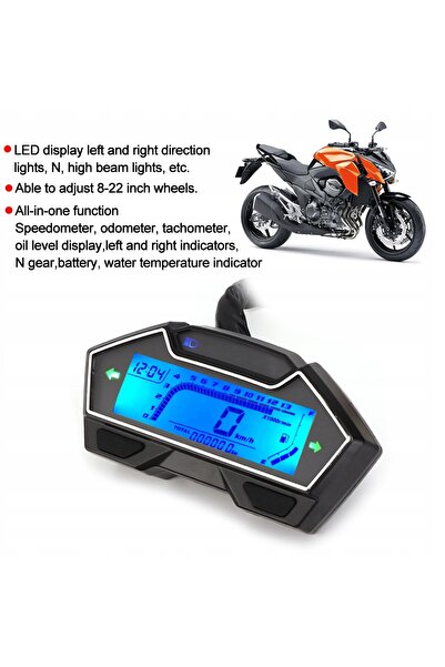 NO BRAND Tahometru Digital Universal pentru Motocicletă 0-10000 RPM 12V