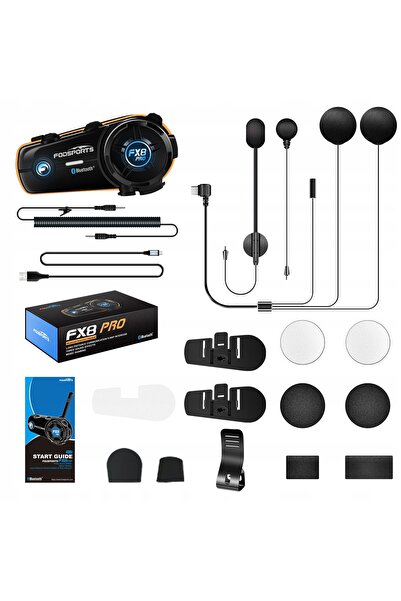 NO BRAND Interfon moto Fodsports fx8 pro +10 motocicliști +1000m +audio mixat...