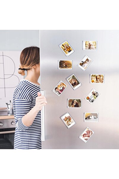 NO BRAND Ramă foto individuală MAGNETICĂ PENTRU FRIGIDER 10 bucăți 6 x 9 cm