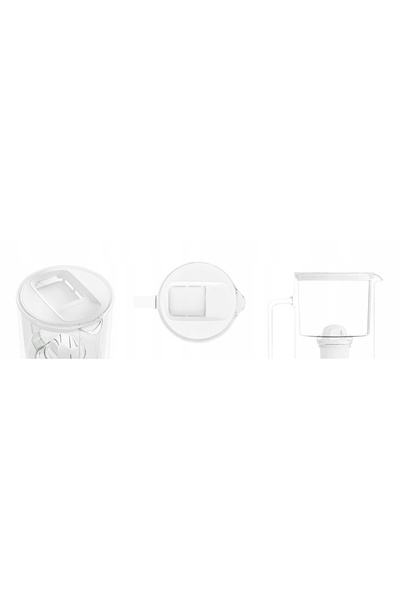 NO BRAND Wessper D2 Borosilicate 3L Carafă cu filtru din sticlă albă + 3 filtre