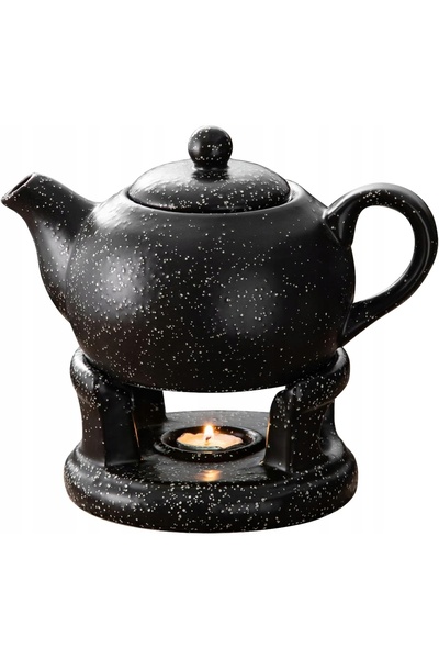NO BRAND Ceainic ceramic 1L cu bază de încălzire 1L Elegant Practic