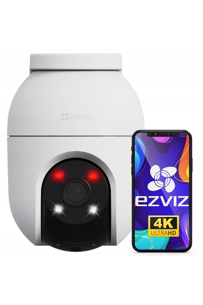 EZVIZ Cameră WiFi de exterior rotativă, inteligentă, cu lumină dublă, 8MP C8c...