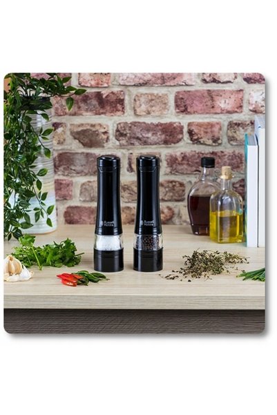 NO BRAND Râșniță electrică cu baterii pentru piper, sare și condimente, 150W,...
