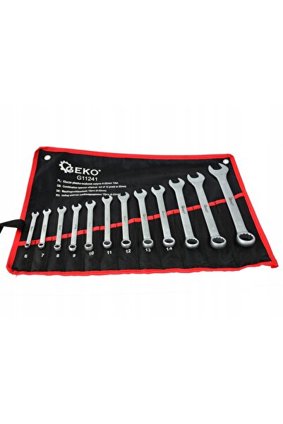 NO BRAND Set de chei fixe combinate CRV satinat 6-22mm, 12 bucăți