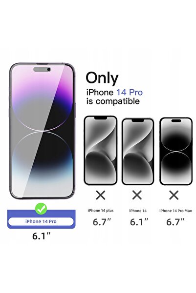 NO BRAND 3 bucăți sticlă securizată pentru iPhone 14 Pro + 3 bucăți sticlă se...