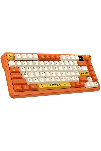 NO BRAND AJAZZ AK820 Max RGB Tastatură cu switch-uri Avocado Hot Swap Portoca...