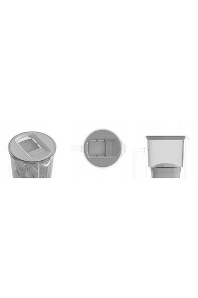 NO BRAND Wessper D2 Borosilicate 3L Carafă de filtrare din sticlă gri + 5 filtre