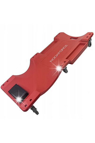 ROCKFORCE / WMC Scaun de atelier din plastic, rulant, tip pat, cu tetieră, 6 ...