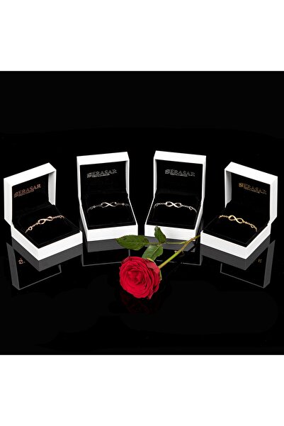 NO BRAND Serasar, Brățară de gleznă din Argint Sterling 925 [Infinite] - Negru