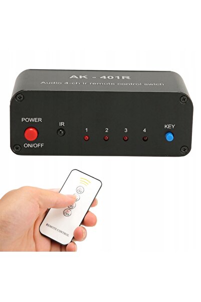 NO BRAND Comutator RCA cu 4 căi, Adaptor Multifuncțional, 4 x RCA, 1 x LR, 12V