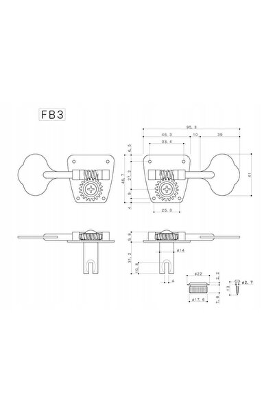 NO BRAND Cheie individuală pentru bas Gotoh Fb30 (Gd,L)
