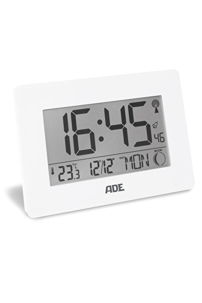 NO BRAND Ceas electronic XXL cu alarmă și termometru, 23 x 3 x 16 cm, alb