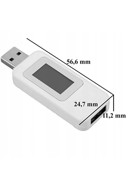 NO BRAND Tester digital USB de tensiune și curent, wattmetru LCD