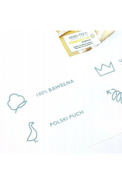NO BRAND Pernă PUCHOWA 100% BUMBAC POLDAUN 50x70 cm de înaltă calitate