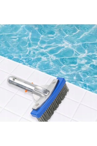 NO BRAND Perie de piscină din oțel inoxidabil de 5,5 inch, pentru curățarea p...