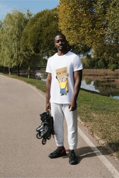 Inscriptie Tricou Unisex Bumbac Premium Casual " Minion New York "